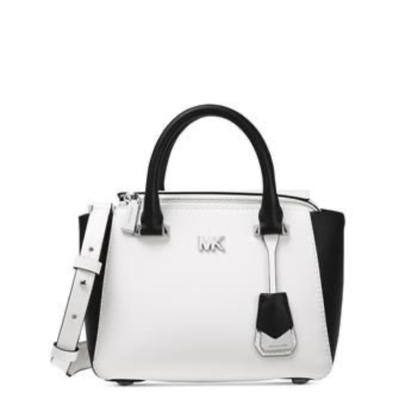 Michael Michael Kors  NOLITA MINI MESSENGER Black and White small bag - Picture 1 of 12